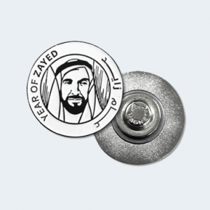 Year of Zayed Round Metal Badges