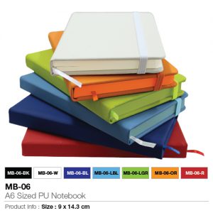 A6 Sized Pu Notebook mb-06